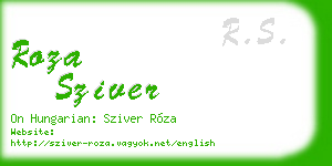 roza sziver business card